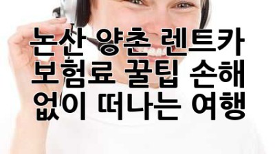 논산 양촌 렌트카 보험료 꿀팁🍯: 손해 없이 떠나는 여행!